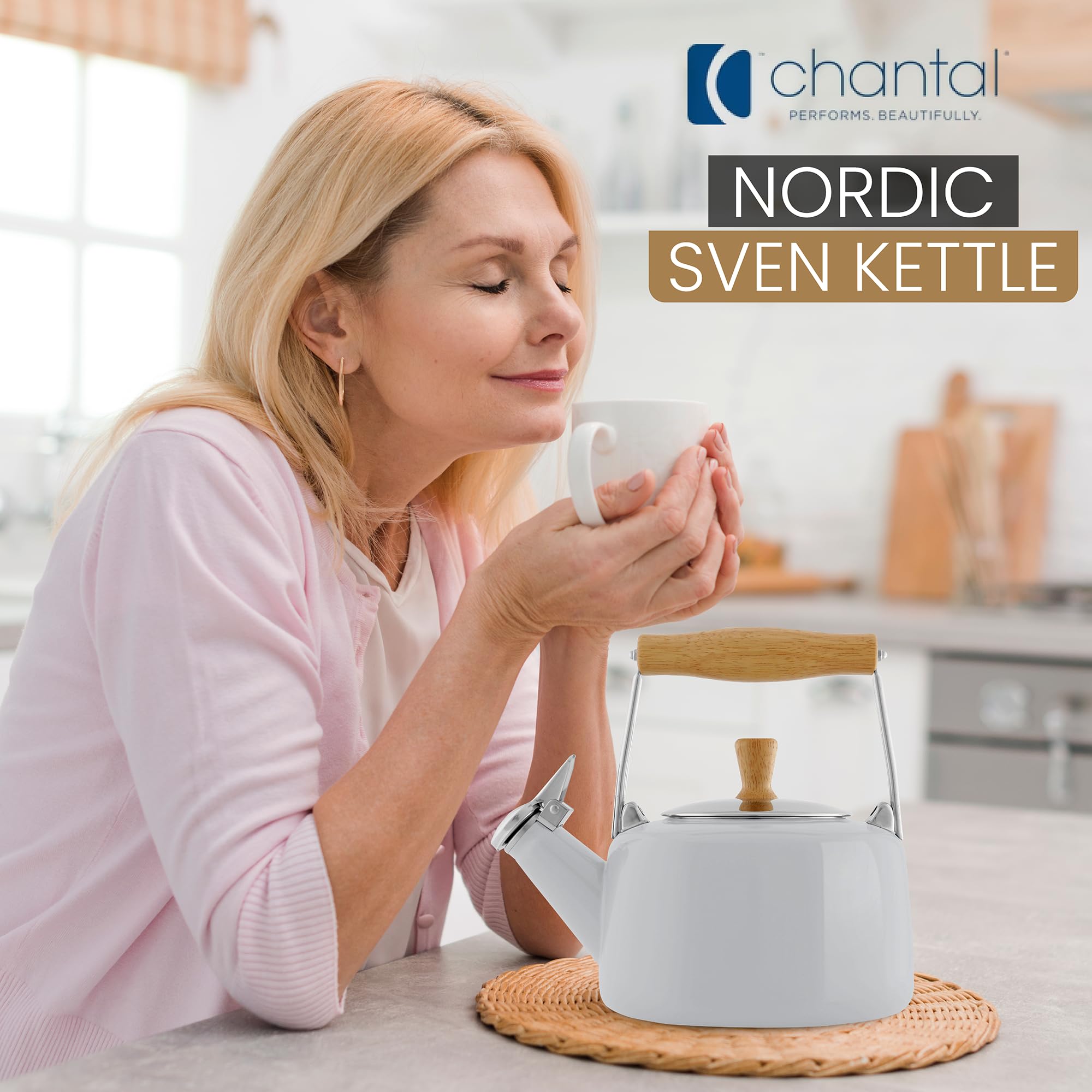 Amazon.com: Chantal SVEN Enamel on Steel Whistling Teakettle with